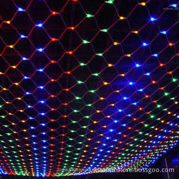 Christmas Light Net with Colorful LED, 2m x 3m and 600 LED, Connectable